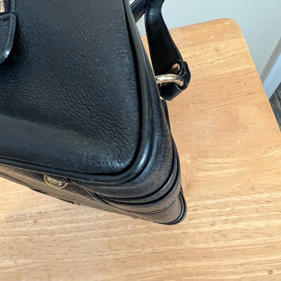 MCM Black and Mini Boston Handbag with Structured Design - Picture 8 of 13